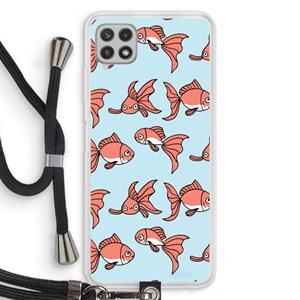 CaseCompany Blub: Samsung Galaxy A22 4G Transparant Hoesje met koord