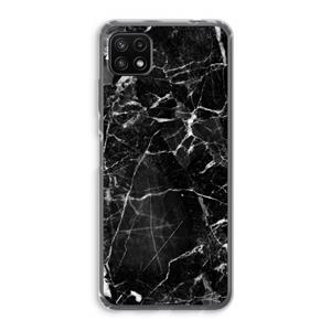 CaseCompany Zwart Marmer 2: Samsung Galaxy A22 5G Transparant Hoesje