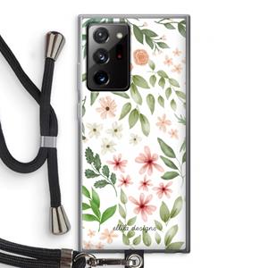 CaseCompany Botanical sweet flower heaven: Samsung Galaxy Note 20 Ultra / Note 20 Ultra 5G Transparant Hoesje met koord