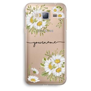 CaseCompany Daisies: Samsung Galaxy J3 (2016) Transparant Hoesje