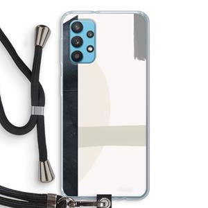CaseCompany Baca: Samsung Galaxy A32 4G Transparant Hoesje met koord