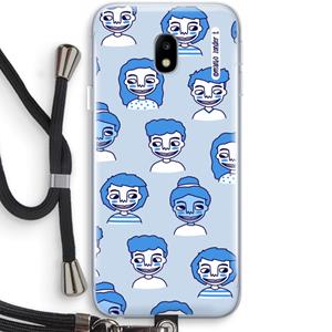 CaseCompany Gezichtjes: Samsung Galaxy J3 (2017) Transparant Hoesje met koord
