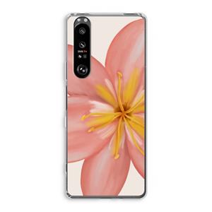 CaseCompany Pink Ellila Flower: Sony Xperia 1 III Transparant Hoesje