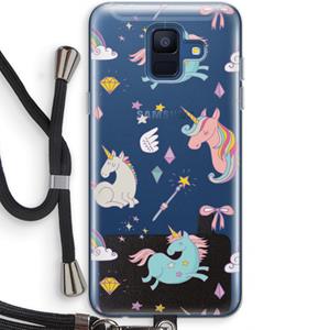 CaseCompany Fantasiewereld: Samsung Galaxy A6 (2018) Transparant Hoesje met koord