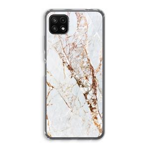 CaseCompany Goud marmer: Samsung Galaxy A22 5G Transparant Hoesje