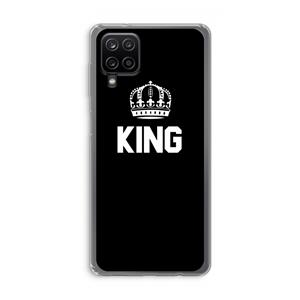 CaseCompany King zwart: Samsung Galaxy A12 Transparant Hoesje