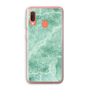 CaseCompany Groen marmer: Samsung Galaxy A20e Transparant Hoesje