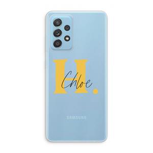 CaseCompany Amber Script: Samsung Galaxy A73 Transparant Hoesje