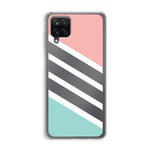 CaseCompany Strepen pastel: Samsung Galaxy A12 Transparant Hoesje