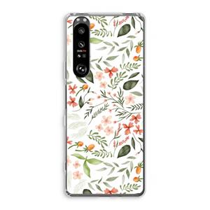 CaseCompany Sweet little flowers: Sony Xperia 1 III Transparant Hoesje