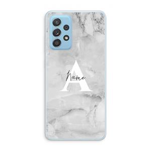 CaseCompany Ivory Marble: Samsung Galaxy A73 Transparant Hoesje