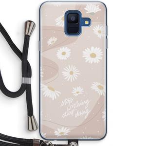 CaseCompany Daydreaming becomes reality: Samsung Galaxy A6 (2018) Transparant Hoesje met koord