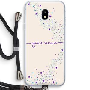 CaseCompany Sterren: Samsung Galaxy J3 (2017) Transparant Hoesje met koord