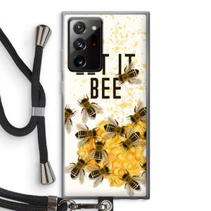 CaseCompany Let it bee: Samsung Galaxy Note 20 Ultra / Note 20 Ultra 5G Transparant Hoesje met koord
