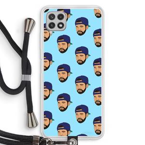CaseCompany Drake Away: Samsung Galaxy A22 4G Transparant Hoesje met koord