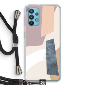 CaseCompany Luca: Samsung Galaxy A32 4G Transparant Hoesje met koord