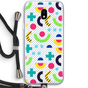 CaseCompany 8-bit N°1: Samsung Galaxy J3 (2017) Transparant Hoesje met koord