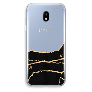 CaseCompany Gouden marmer: Samsung Galaxy J3 (2017) Transparant Hoesje