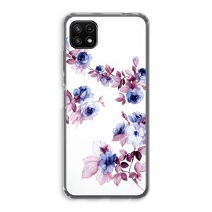 CaseCompany Waterverf bloemen: Samsung Galaxy A22 5G Transparant Hoesje