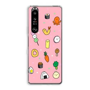 CaseCompany Happy bento friends: Sony Xperia 1 III Transparant Hoesje