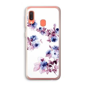 CaseCompany Waterverf bloemen: Samsung Galaxy A20e Transparant Hoesje