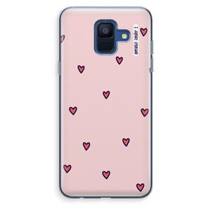 CaseCompany Hartjes: Samsung Galaxy A6 (2018) Transparant Hoesje