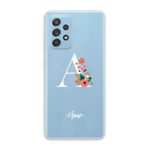 CaseCompany Pink Bouquet: Samsung Galaxy A73 Transparant Hoesje