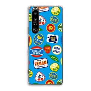 CaseCompany Fruitsticker: Sony Xperia 1 III Transparant Hoesje