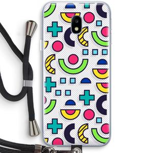 CaseCompany 8-bit N°6: Samsung Galaxy J3 (2017) Transparant Hoesje met koord