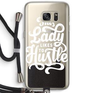CaseCompany Hustle Lady: Samsung Galaxy S7 Transparant Hoesje met koord