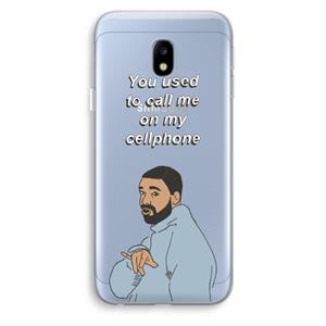 CaseCompany Hotline bling: Samsung Galaxy J3 (2017) Transparant Hoesje