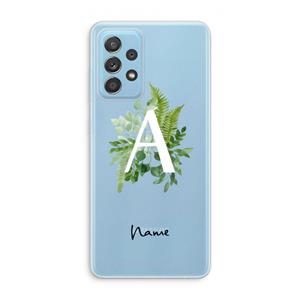 CaseCompany Green Brush: Samsung Galaxy A73 Transparant Hoesje