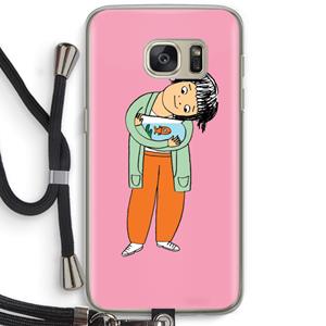 CaseCompany Visknuffel: Samsung Galaxy S7 Transparant Hoesje met koord