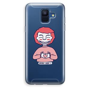CaseCompany Hartje: Samsung Galaxy A6 (2018) Transparant Hoesje