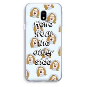 CaseCompany Hello: Samsung Galaxy J3 (2017) Transparant Hoesje