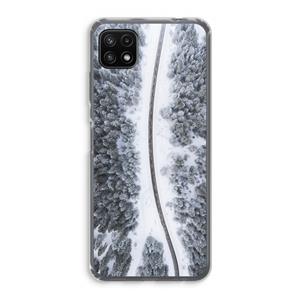 CaseCompany Snøfall: Samsung Galaxy A22 5G Transparant Hoesje