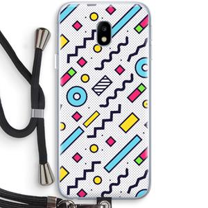 CaseCompany 8-bit N°8: Samsung Galaxy J3 (2017) Transparant Hoesje met koord