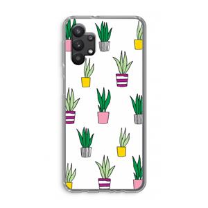 CaseCompany Sanseveria: Samsung Galaxy A32 5G Transparant Hoesje