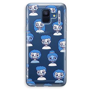 CaseCompany Gezichtjes: Samsung Galaxy A6 (2018) Transparant Hoesje