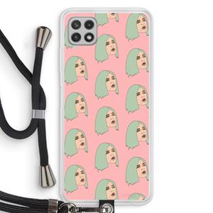 CaseCompany King Kylie: Samsung Galaxy A22 4G Transparant Hoesje met koord