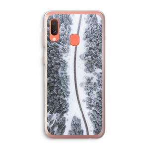 CaseCompany Snøfall: Samsung Galaxy A20e Transparant Hoesje