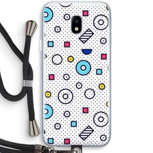 CaseCompany 8-bit N°9: Samsung Galaxy J3 (2017) Transparant Hoesje met koord