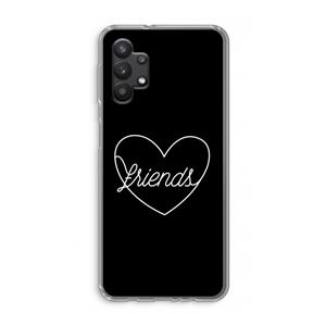 CaseCompany Friends heart black: Samsung Galaxy A32 5G Transparant Hoesje