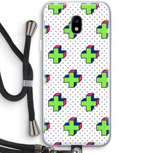 CaseCompany 8-bit N°10: Samsung Galaxy J3 (2017) Transparant Hoesje met koord