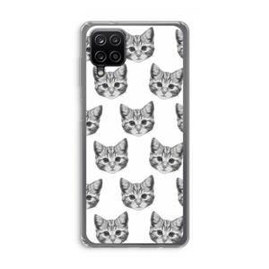 CaseCompany Kitten: Samsung Galaxy A12 Transparant Hoesje