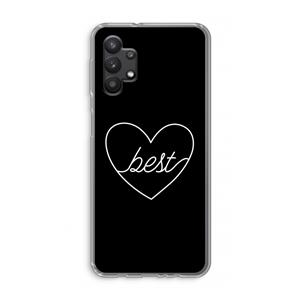 CaseCompany Best heart black: Samsung Galaxy A32 5G Transparant Hoesje