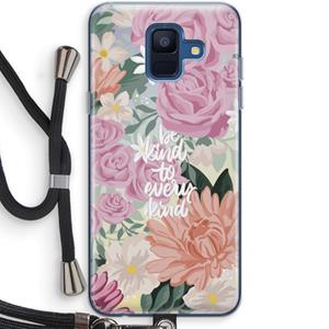 CaseCompany Kindness matters: Samsung Galaxy A6 (2018) Transparant Hoesje met koord