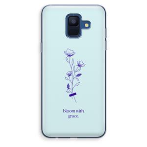 CaseCompany Bloom with grace: Samsung Galaxy A6 (2018) Transparant Hoesje