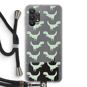 CaseCompany Dinos: Samsung Galaxy A32 5G Transparant Hoesje met koord
