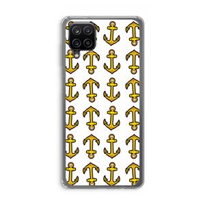 CaseCompany Musketon Anchor: Samsung Galaxy A12 Transparant Hoesje
